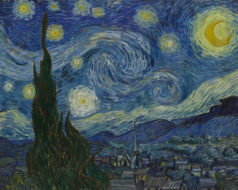 reproductie De sterrennacht van Vincent van Gogh